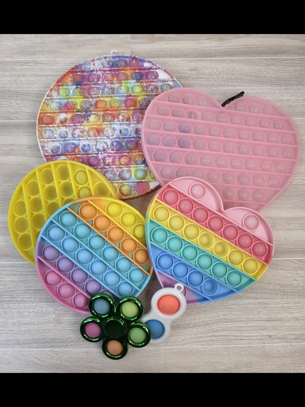 Rainbow & Pink Pop It Fidget Toy Set